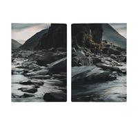 River And Gray Rocks Passport Holder for Travel Essentials Leather Passport Cover Passport Wallet Cover Case Cute Passport Book Holder Passport Holder Covers Case for Women Men
