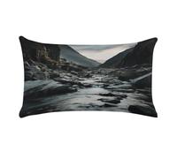 River and Gray RocksCushion Case Throw Pillow Cover