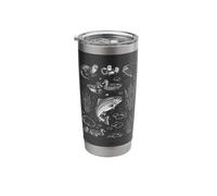 River Animals Graphic Otter Beaver Ducks Stainless Steel Insulated Tumbler