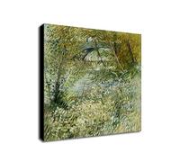 River Bank in Springtime by Vincent Van Gogh - Canvas Framed Print - Various Sizes (16" x 16" Inches)