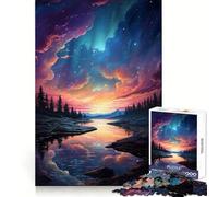 River Beneath Epic Sky 1000 Pieces Jigsaw Puzzles for Adults Fine Logic Toy Leisure Time Neat Edge Art Collectible (38x26cm)
