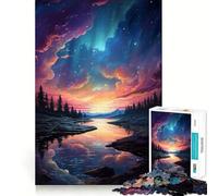 River Beneath Epic Sky 1000 Pieces Jigsaw Puzzles for Adults Fine Logic Toy Leisure Time Neat Edge Art Collectible (38x26cm)
