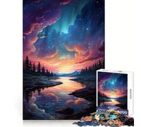 River Beneath Epic Sky Hard Jigsaw Puzzle for Adults 1000 Pieces Fine Logic Toy Calm Fun Neat Edge Thoughtful Gift (50x75cm)