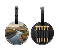River Black Printed Golf tee Storage Bag - for Men only, Durable PU Material, Easy to Carry, Enhance The Golf Experience