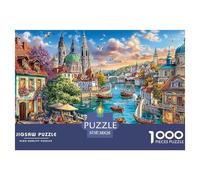 River City ScenePhenomenal 1000-Piece Jigsaw Puzzles for Adults The Definitive Encounter with Impossible, Hard, Difficult Challenging Puzzle Games - This Is The Crowning Gift Jigsaw Puzzles for Adult