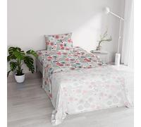 River Cotton Single Bed Sheet Set, Made in Italy - Complete Bed Set, Fitted Sheet, Top Sheet 90 x 200 cm and Pillowcase with Inner Flap (Single, Elba)
