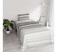 River Cotton Single Bed Sheet Set, Made in Italy - Complete Bed Set, Fitted Sheet, Top Sheet 90 x 200 cm and Pillowcase with Inner Flap (Single, Tigers)