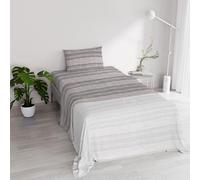 River Cotton Single Bed Sheet Set, Made in Italy - Complete Bed Set, Fitted Sheet, Top Sheet 90 x 200 cm and Pillowcase with Inner Flap (Single, Rio Gold)