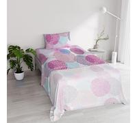 River Cotton Single Bed Sheet Set, Made in Italy - Complete Bed Set, Fitted Sheet, Top Sheet 90 x 200 cm and Pillowcase with Inner Flap (Single, Loira)