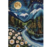 River Daisy Jigsaw Puzzle 6000 Piece, Puzzles for Adults 6000, The Impossible Challenge, Jigsaw Puzzle Games Classic Educational, Wooden Puzzles, for Home Wall Decoration Gift FNKL1-382
