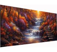 River Diamond Art Kits Adults, Large 64x32 Inch 5D Diamond Painting for Beginners Tree, DIY Full Drill Cross Stitch Embroidery Crystal Art, Crafts and Painting for Home Wall Decor Gifts C-4944