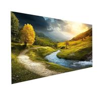 River Diamond Painting kit with Diamond Art Accessories, DIY Round Rhinestones Mosaic Crystal Art Paint by Numbers, Canvas Painting for Wall Artwork for Living Room Decor 80 x 40in Sunset Model-12352