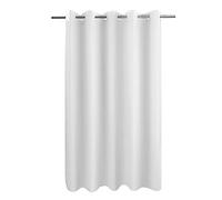 River Dream Fabric Shower Curtain No Hooks Needed - 71" x 74" Standard Size, Hotel Grade & Water Repellent, Machine Washable, White, 71x74 Standard Size