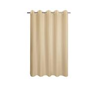 River Dream Fabric Shower Curtain No Hooks Needed - Soft Waterproof, Hotel Cloth Shower Curtain with Built-in Hooks, Beige, 71x74 Standard Size