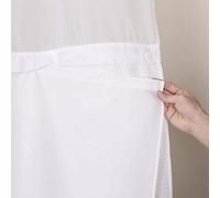 River Dream Snap in Fabric Shower Curtain Liner Replacement - 70W x 54H, White, with Magnets-Detachable Liner,(Fit 71(W) x 74(H) with Window Shower Curtain)