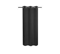 River Dream Stall Size No Hook Black Shower Curtain Soft Microfiber - 36" Wide Small Fabric Shower Curtain Set for Narrow Stall, Waterproof & Washable, Bottom Magnets, Black, 36x74