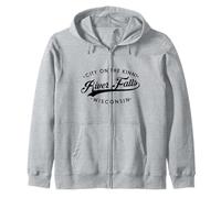 River Falls WI City on the Kinni for Men Women. Zip Hoodie