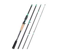 River Fishing Rod 1.8m Casting Rod 4 Sections Carbon Fishing Rod Eva Handle for Freshwater Saltwater Bass Fishing Float Fishing Rod(Green)