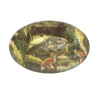 River Fox Playing Pet Dog Beds Removable & Washable Calming Bed for Medium Size Pets Supplies S