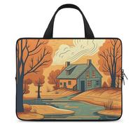 River in Front of House Laptop Bag Durable Laptop Sleeve Water-Resistant Notebook Bag for Computer Or Tablet