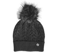 River Island Black Cable Knit Diamante Bobble Hat