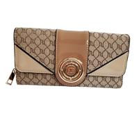 River Island Brown Monogram Fold Out Purse