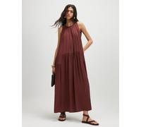 River Island Halter Neck Maxi Shift Dress Chocolate