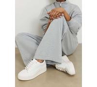 River Island Lace Up Flatform Trainers White