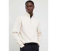 River Island Pure Cotton Funnel Neck Long Sleeve Sweatshirt Ecru