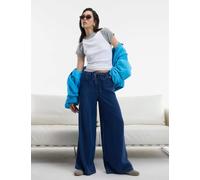 River Island Pure Lyocell Wide Leg Jeans Dark Blue
