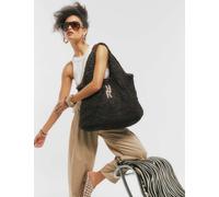 River Island Raffia Shoulder Bag Chocolate
