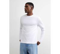 River Island Slim Fit Cotton Long Sleeve T-Shirt White