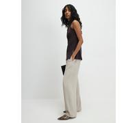 River Island Tailored Drawstring Wide Leg Trousers Stone