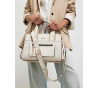 River Island Webbing Strap Cross Body Tote Bag Beige