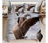 River King Duvet Black Goose King Quilt 7.5 Tog Lightweight Soft Comforter Set, All Seasons Reversible Coverless Microfiber Duvet with 2 Pillowcases Machine WashableT1325