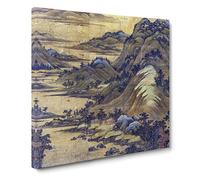 River Landscape by Dong Yuan Canvas Print | Gallery Wrapped 30mm Frame Wall Art | 20x20 inches | Ready to Hang | Modern Landscape Picture | Living Room Bedroom Lounge Office