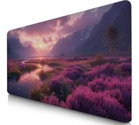 River Mouse Mat 1200x600x3mm XXL Gaming Mouse Pad Mountain Range Desk Mat, Table Mats with Non-Slip, Soft Smooth Surface, Stitched Edges Desk Pad, Waterproof Fabric, Durable, PC, Laptop, Gifts F0-392