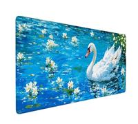 River Mouse Pad Animal Large Mouse Mat 80 x 40cm Desk Mat Large Non-Slip Rubber Base-Smooth Cloth Surface, Durable Stitched Edges Desk Pad for Gaming, Computer, Office Accessories (River) 52866a