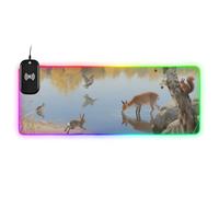 River mouses Fall Wirel Charging Glowing Large Mouse pad for Desk Big gameing 35.4 x 15.7 in Keyboard Mouse mat