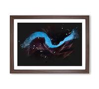 River of Stars in Antelope Canyon Paint Splash Framed Print | A2 Walnut Framed Wall Art | Ready to Hang | Modern Space Picture | Living Room Bedroom Lounge Office