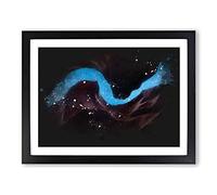 River Of Stars In Antelope Canyon Paint Splash Modern Art Framed Print | A2 Black Framed Wall Art | Ready to Hang | Modern Space Picture | Living Room Bedroom Lounge Office