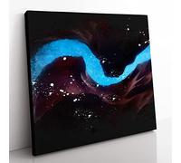 River Of Stars In Antelope Canyon Paint Splash Modern Canvas Wall Art Print Ready to Hang, Framed Picture for Living Room Bedroom Home Office Décor, 50x50 cm (20x20 Inch)