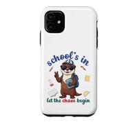River Otter Back To School Vibes Schools In Let Chaos Begin Case for iPhone 11
