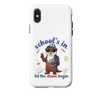 River Otter Back To School Vibes Schools In Let Chaos Begin Case for iPhone X/XS