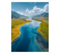 River Paint by Numbers Kit for Adults Landscape Craft Kits with Brushe and Acrylic Paint Set Canvas for Painting 28x38 In, Canvas Wall Art Supplies for Fall Decor, Gifts for Women Room Decor JLYH-3422