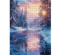 River Pine Tree Jigsaw Puzzle 6000 Piece, Puzzles for Adults 6000, The Impossible Challenge, Jigsaw Puzzle Games Classic Educational, Wooden Puzzles, for Home Wall Decoration Gift FNKL1-383