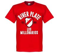 River Plate Junior Established T-Shirt in Red | Size: 6-7 Years River Plate Red 6-7 Years