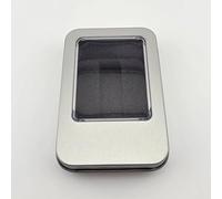 RIVER Premium USB Metal Tin Case 89 x 60 x 18mm Silver Presentation Box with Viewing Window for USB Drive, Promotional & Corporate Gift Packaging (1)