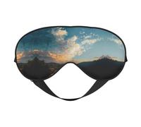 River Print Silk Sleeping Mask with Adjustable Strap-Silk Eye Mask Soft Eye Cover,for Blocking Out Lights Sweet Sleep Travel Relax, Nap, Meditation