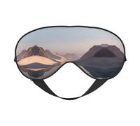River Sand Dunes Print Silk Sleeping Mask with Adjustable Strap-Silk Eye Mask Soft Eye Cover,for Blocking Out Lights Sweet Sleep Travel Relax, Nap, Meditation